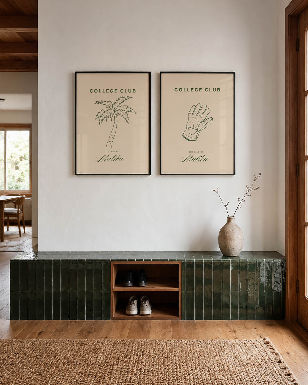 Palm en tekst Posterset