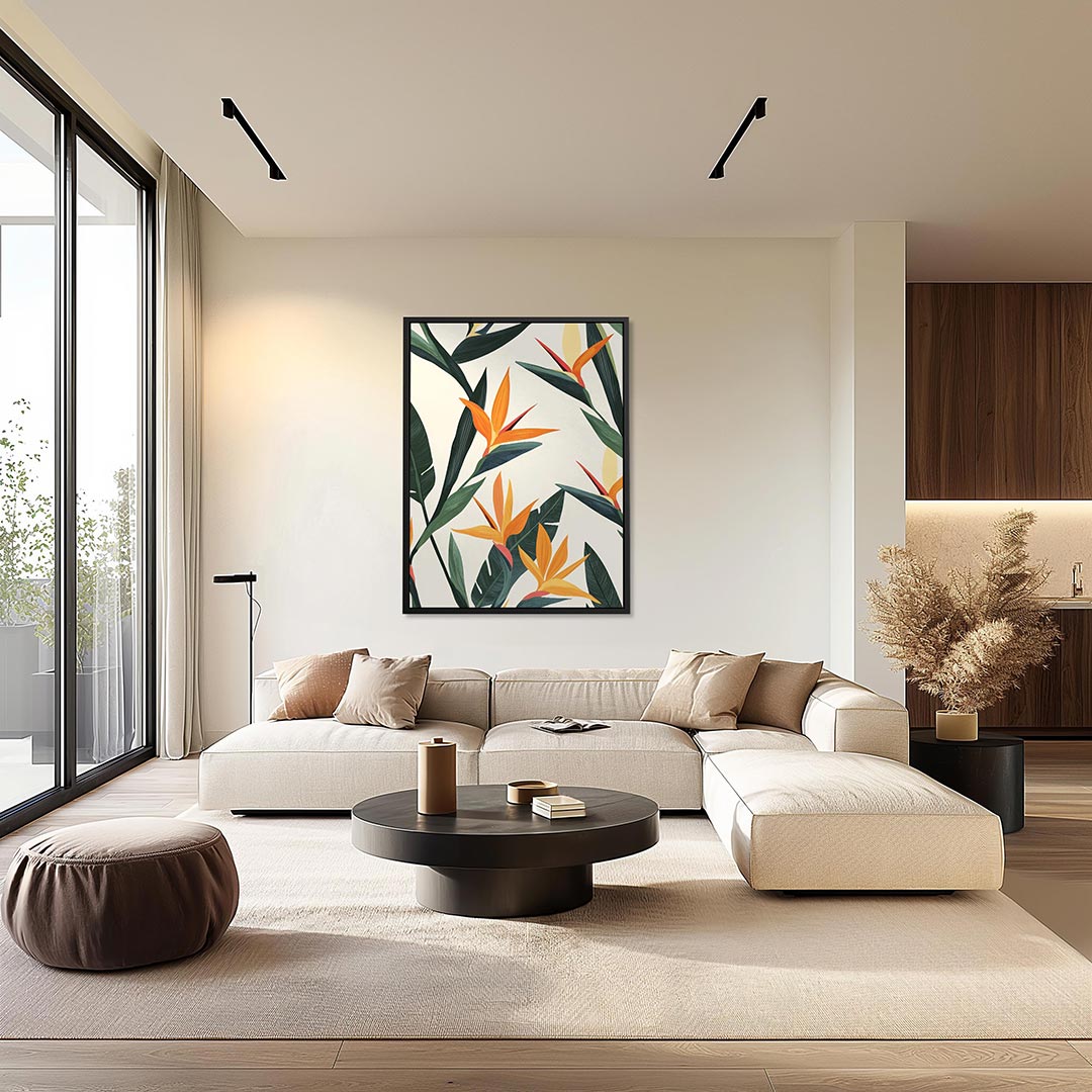 Tropische bloemen Kunstwerk