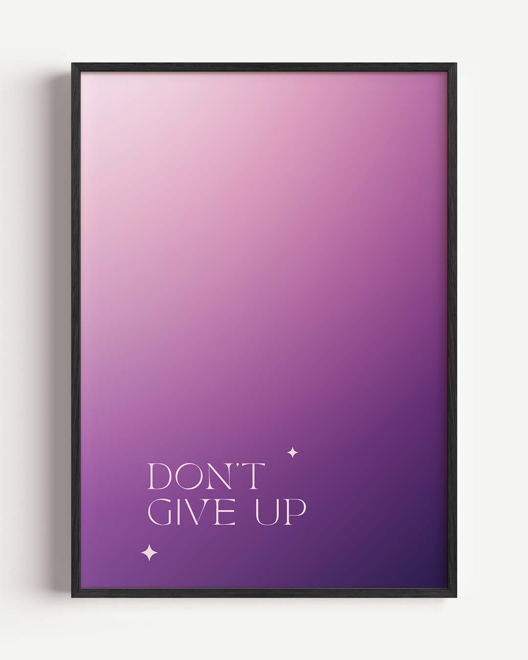 Inspirerende "Don't Give Up"-Poster