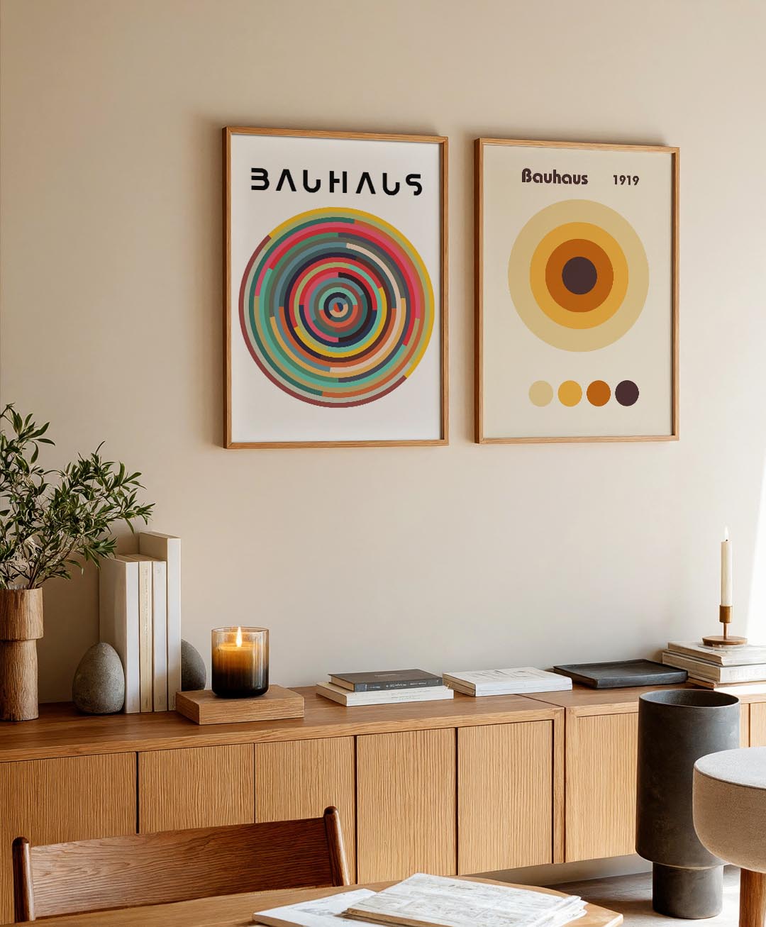 Cirkelritme en kleur Posterset