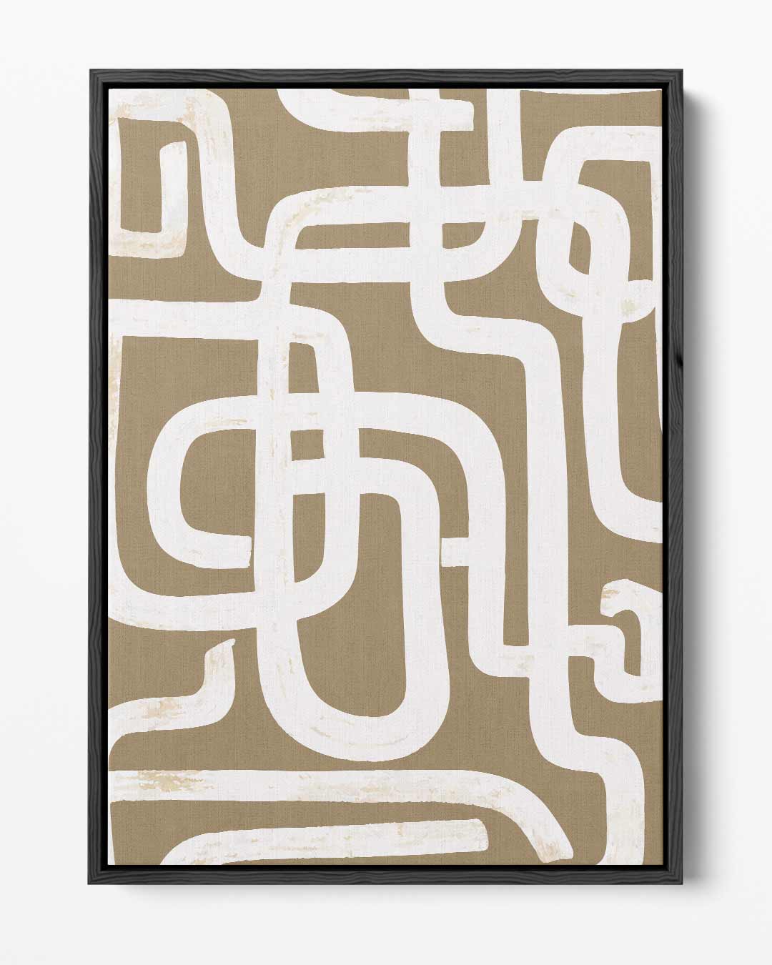 Abstract Labyrint Bruin Kunstwerk-canvas-dibond-plexiglas-wanddecoratie-WallArtistic