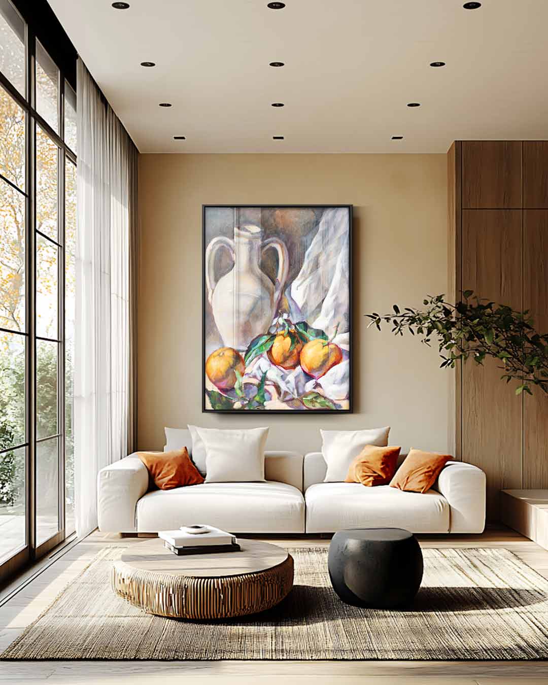Aardewerk en Sinaasappels Kunstwerk-canvas-dibond-plexiglas-wanddecoratie-WallArtistic