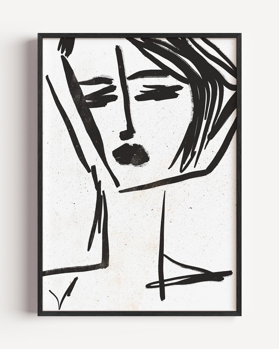 Minimalistische Lijntekening Vrouw Poster-WallArtistic