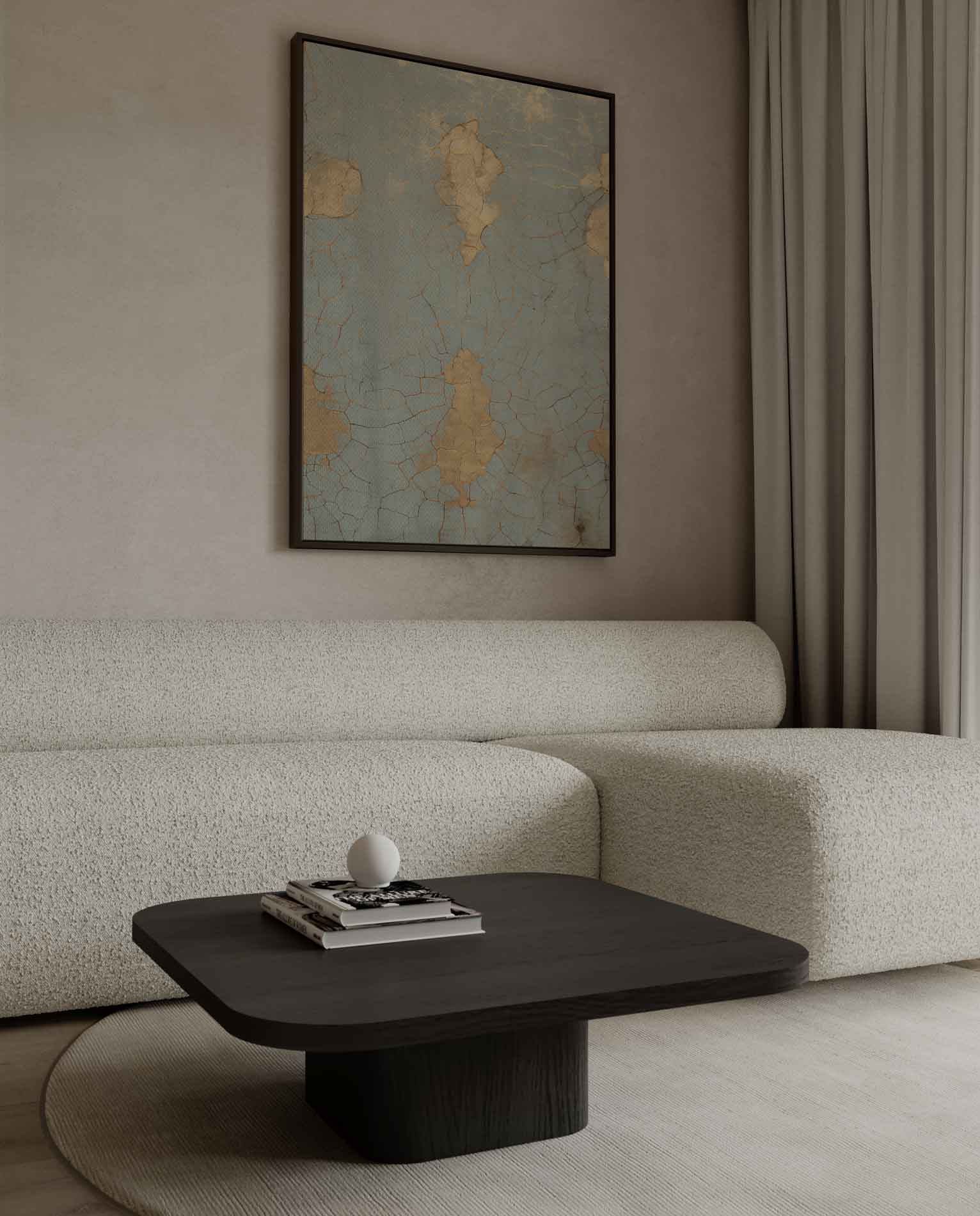 Blauwe Goudbreuk Kunstwerk-canvas-dibond-plexiglas-wanddecoratie-WallArtistic