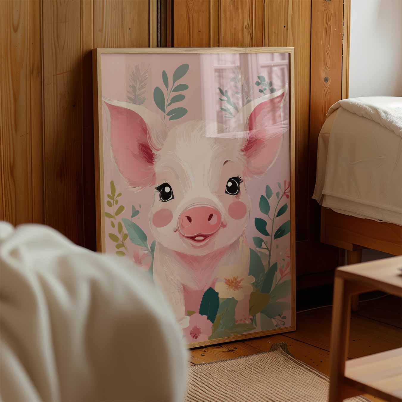 Vrolijke Varkensbloemen Poster