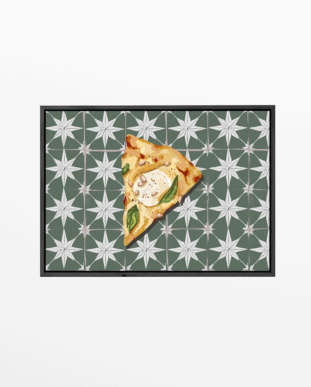 Grafische pizza illustratie Kunstwerk