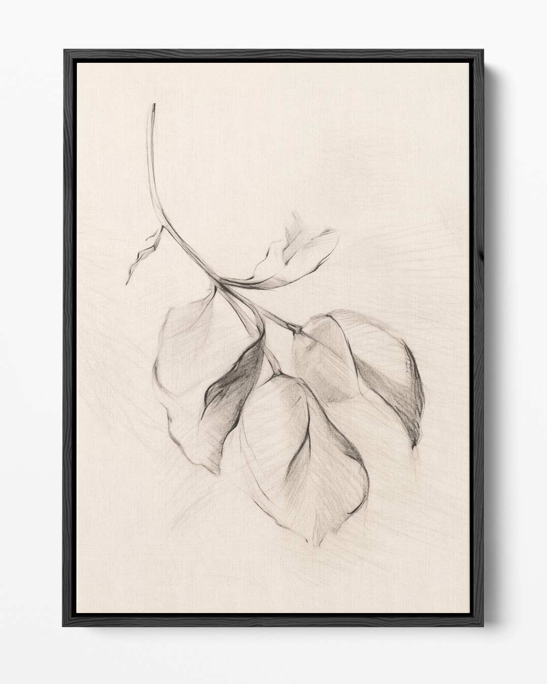 Eenvoudige Bladtekening Kunstwerk-canvas-dibond-plexiglas-wanddecoratie-WallArtistic