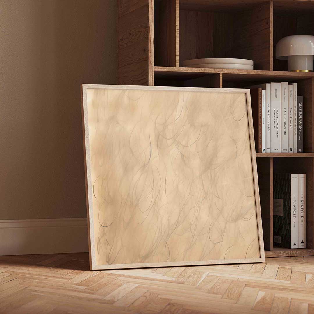 Beige lijnen Poster