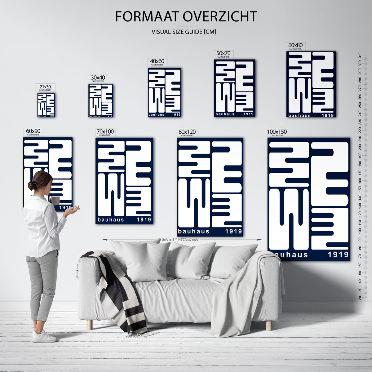 Lijnen en vlakken Poster