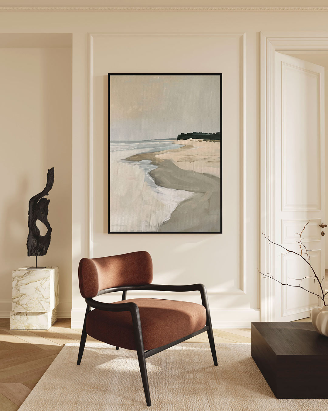 Rustige kustlijn Kunstwerk