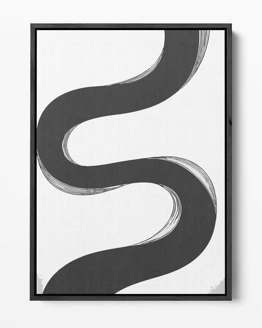 Zwarte Golf Beweging Kunstwerk-canvas-dibond-plexiglas-wanddecoratie-WallArtistic