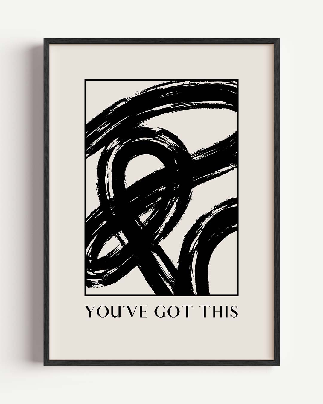 Inspirerende Zwart-Witte Motivatieposter