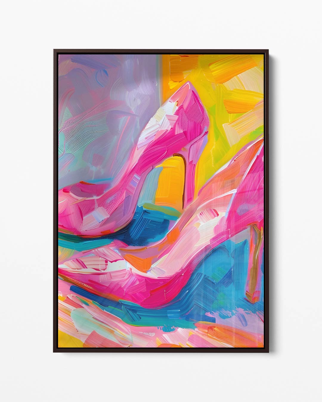 Stijlvolle Roze Pumps Kunstwerk-canvas-dibond-plexiglas-wanddecoratie-WallArtistic