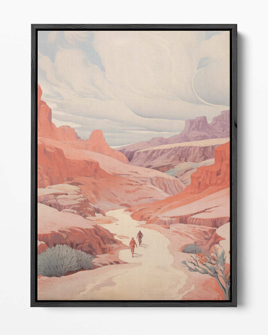 Wandeling door de Canyon Kunstwerk-canvas-dibond-plexiglas-wanddecoratie-WallArtistic
