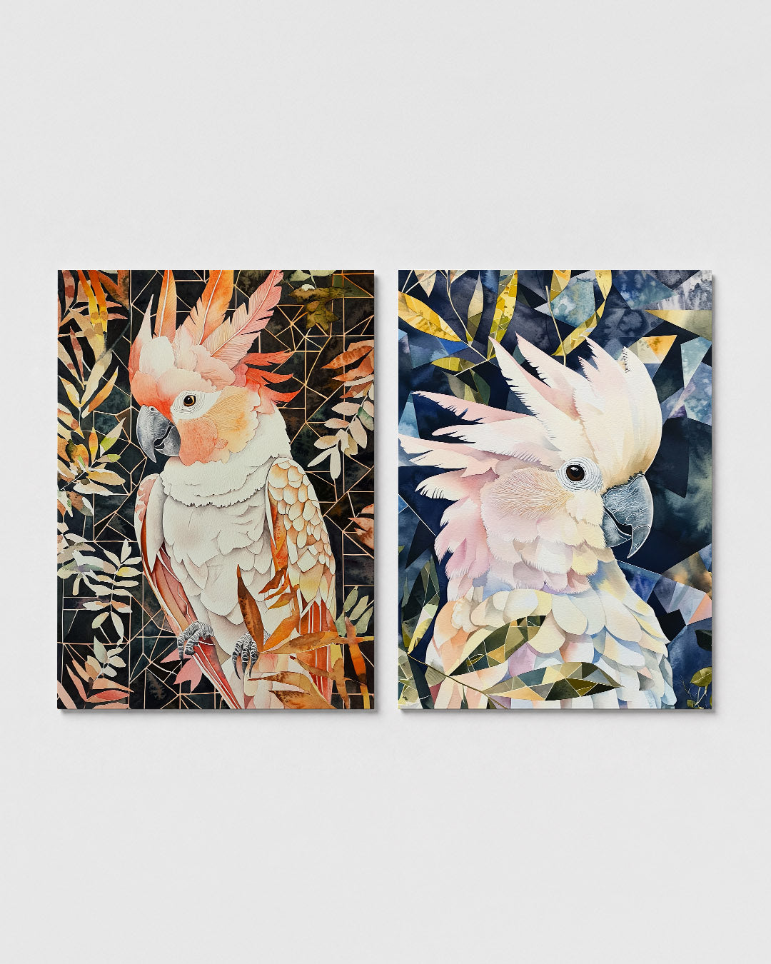 Vogel en bladpatronen Posterset