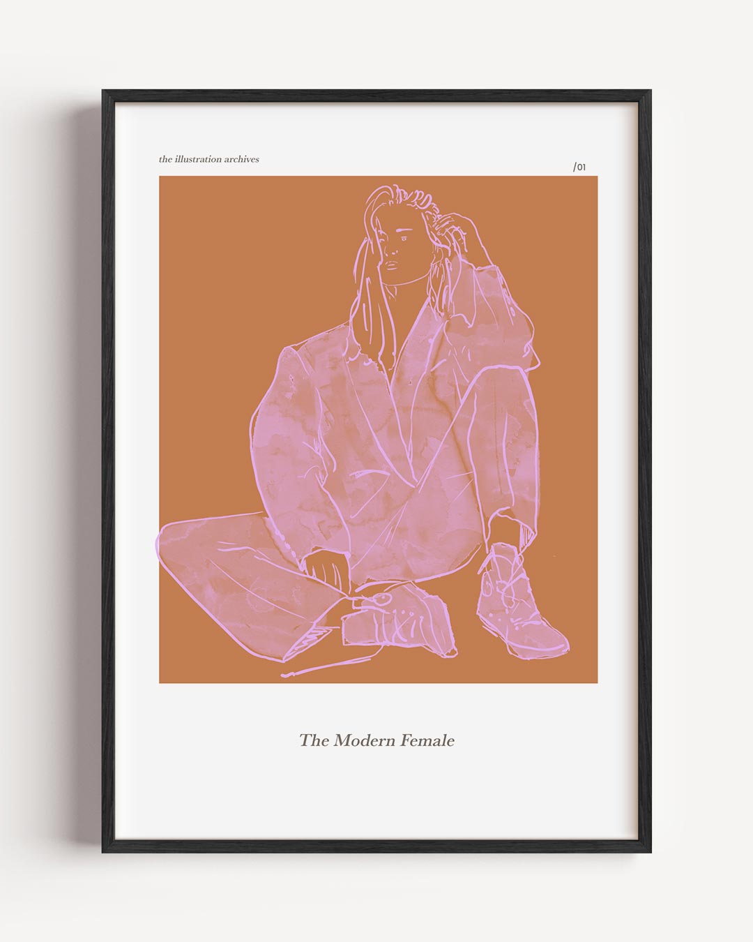 Moderne Vrouw Illustratie Poster-WallArtistic