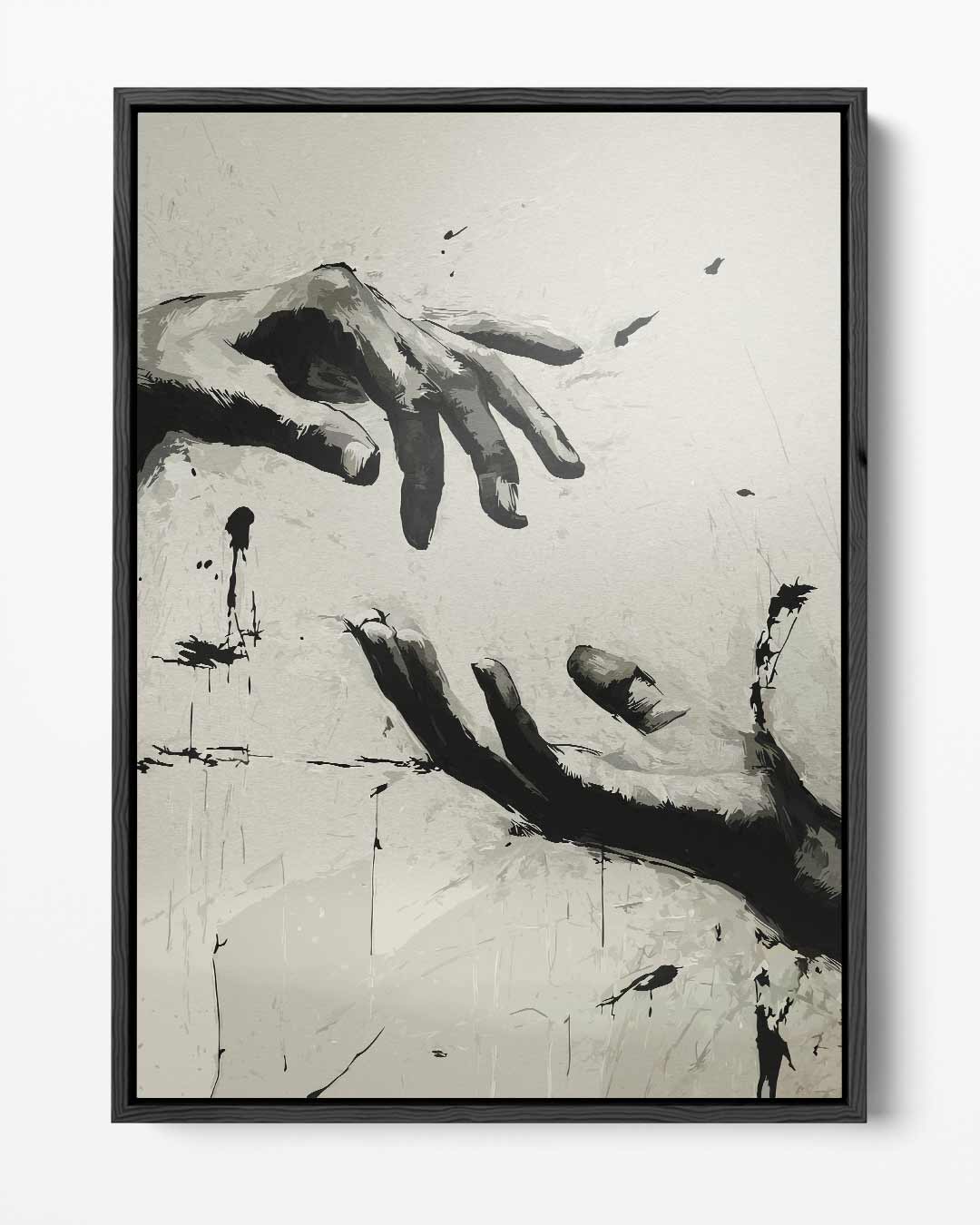 Verbinding van de Handen Kunstwerk-canvas-dibond-plexiglas-wanddecoratie-WallArtistic