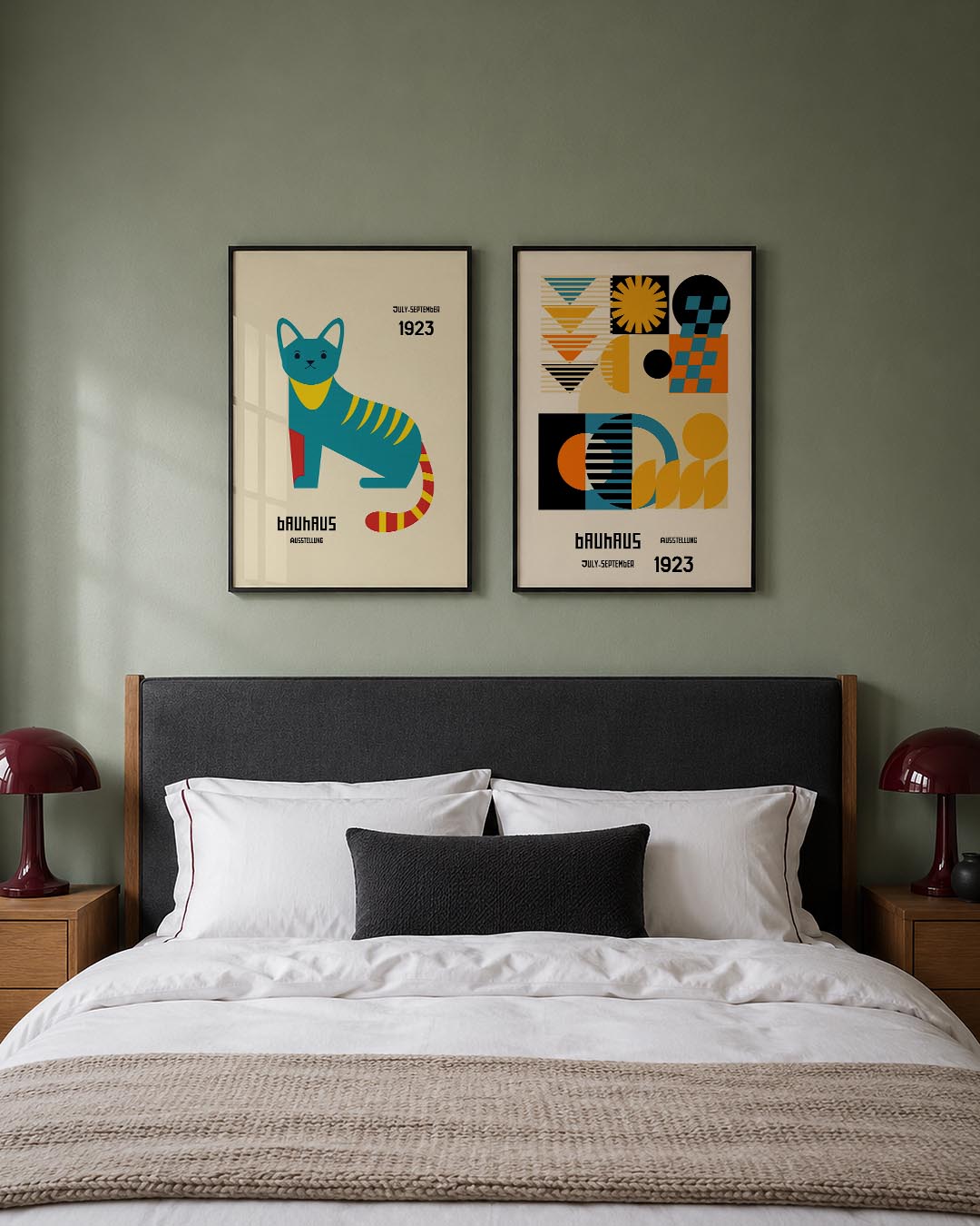 Kleurrijke katvorm Posterset