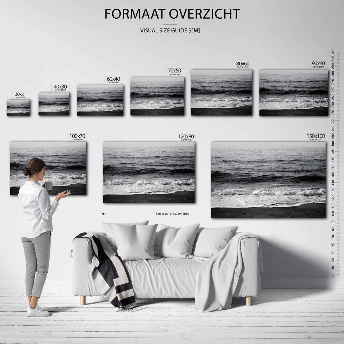 Golven aan de kust Poster