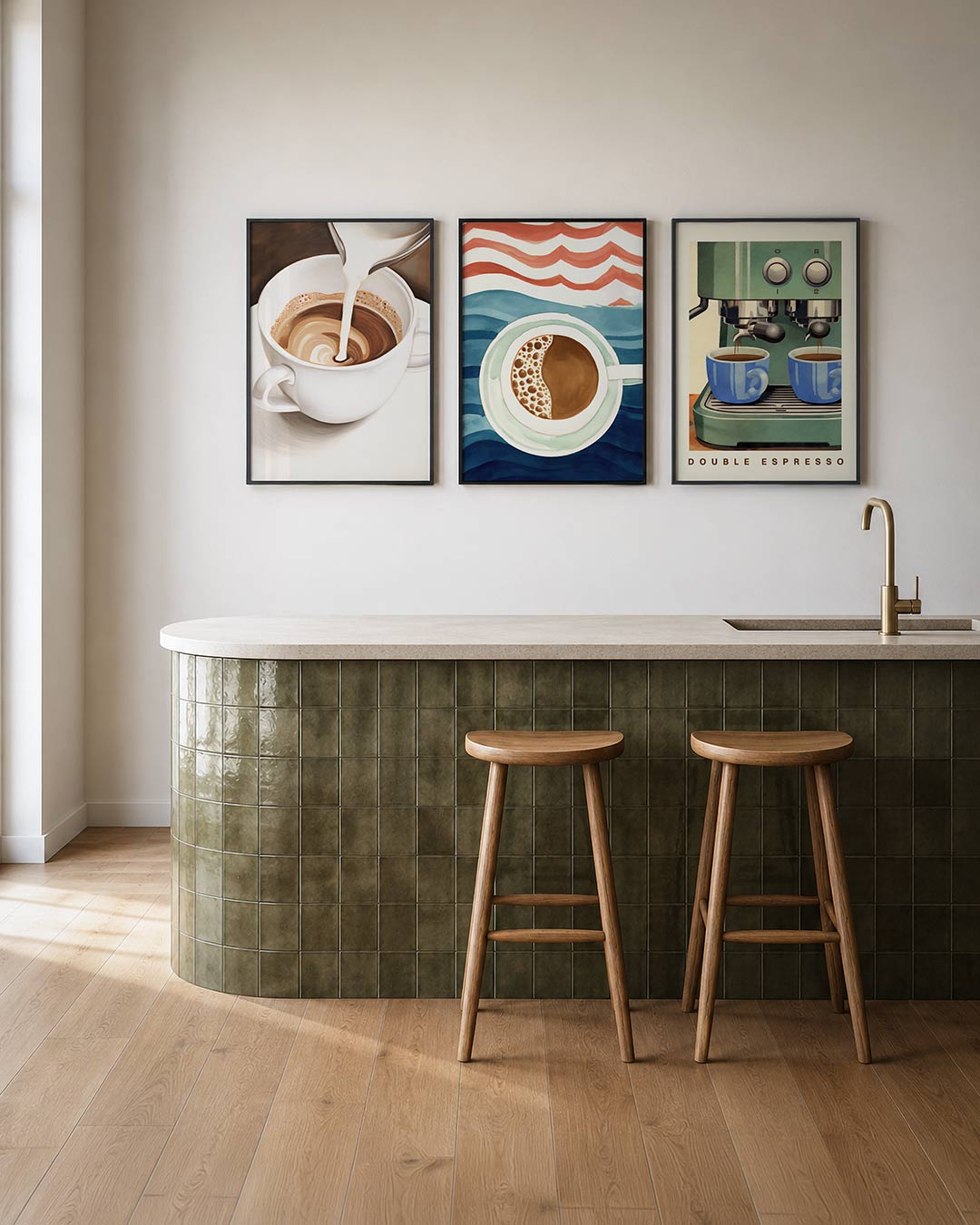 Koffie en melk Posterset