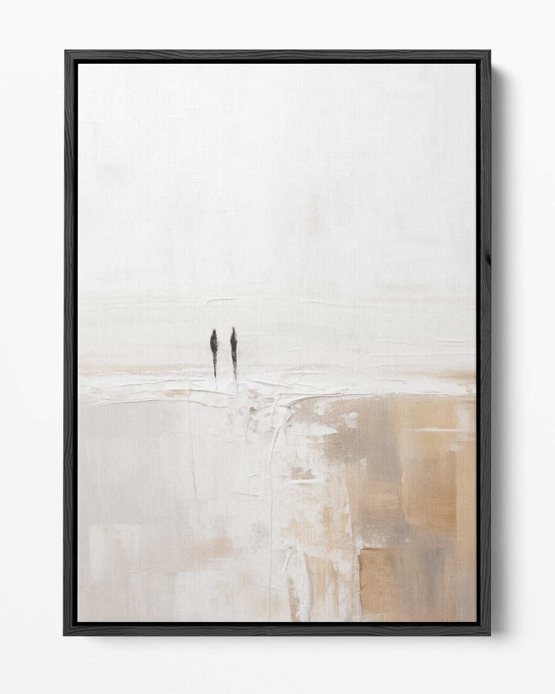 Twee Figuren aan Zee Kunstwerk-canvas-dibond-plexiglas-wanddecoratie-WallArtistic