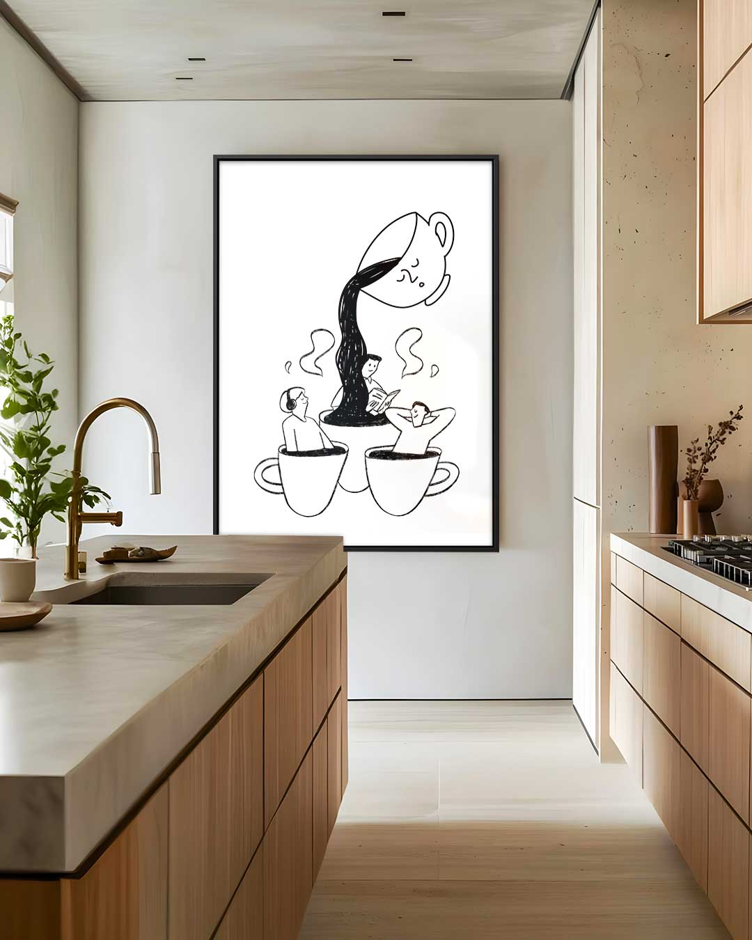 Koffie Dromen Kunstwerk-canvas-dibond-plexiglas-wanddecoratie-WallArtistic