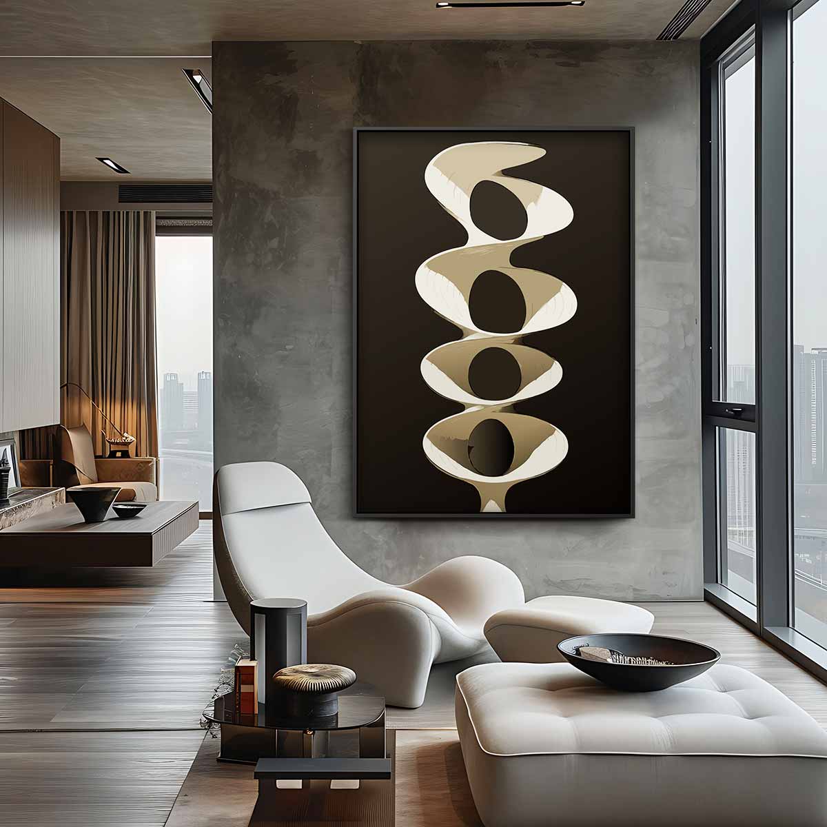 Abstracte Spiralen Kunstwerk-canvas-dibond-plexiglas-wanddecoratie-WallArtistic