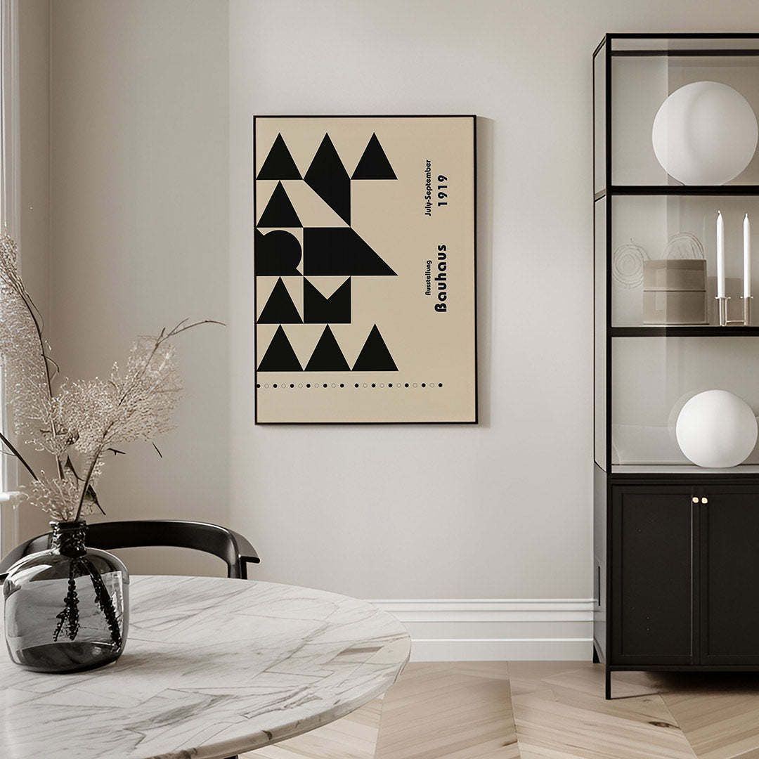 Geometrisch lijnenspel Poster