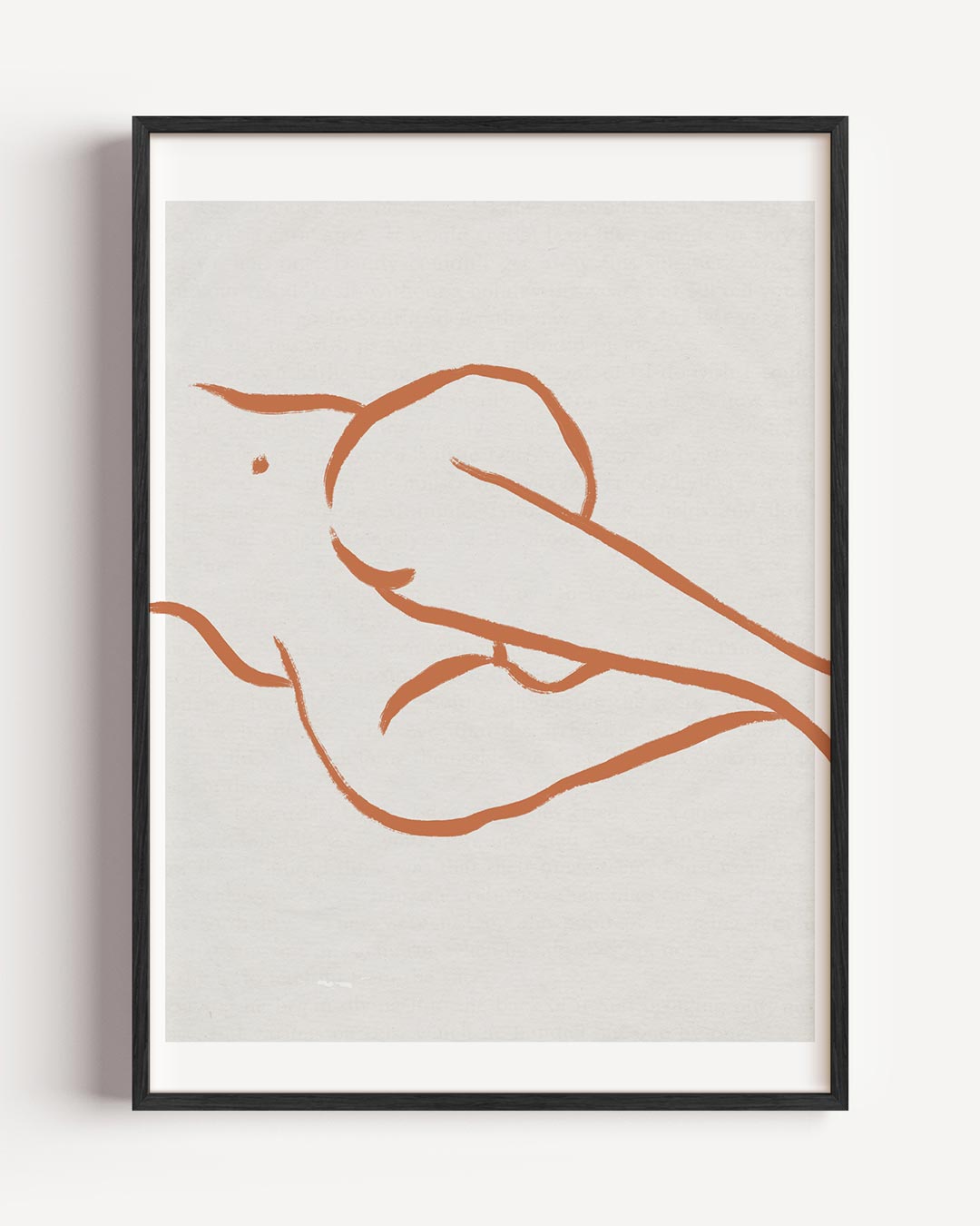 Elegante Abstracte Lijntekening Poster-WallArtistic