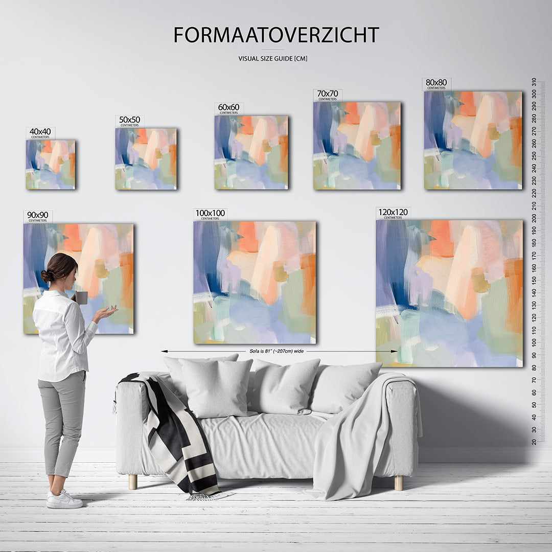 Kleurrijke vegen Kunstwerk