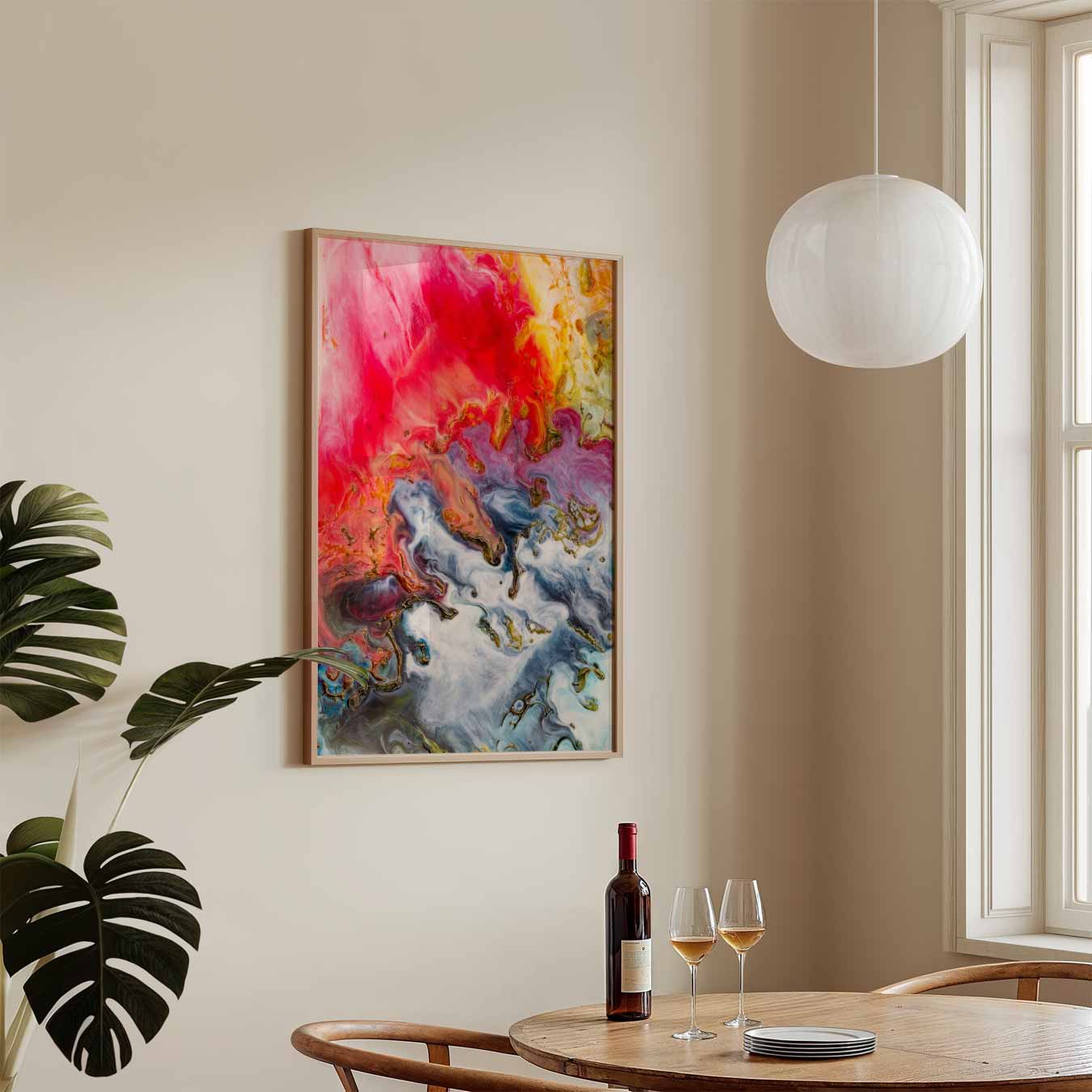 Kleurenexplosie Canvas Art Poster