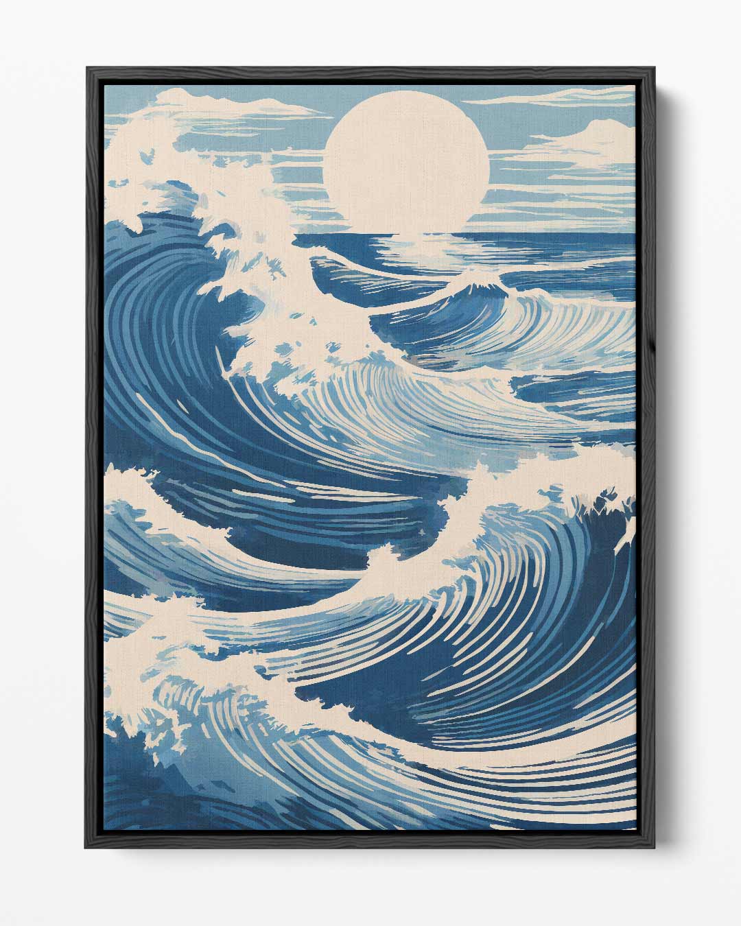Golven van de Zonsondergang Kunstwerk-canvas-dibond-plexiglas-wanddecoratie-WallArtistic