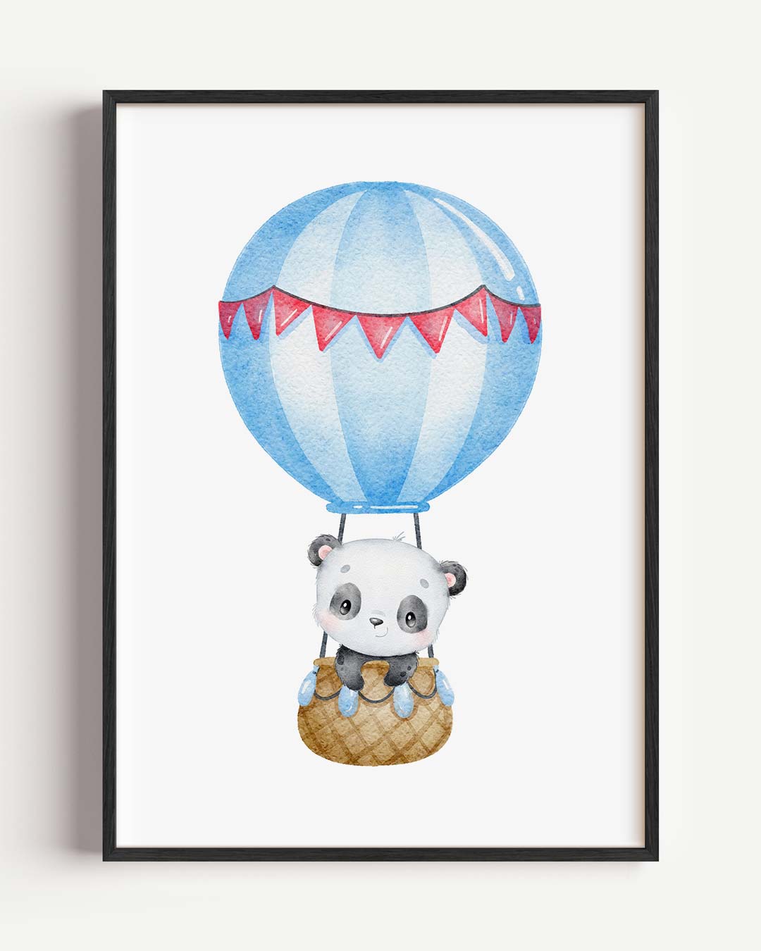 Schattige Panda In Luchtballon Poster