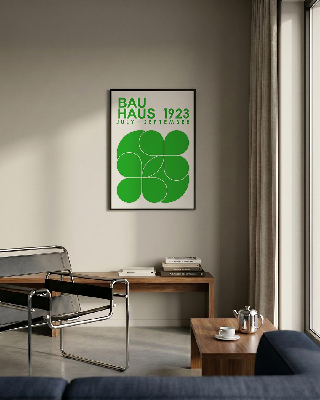 Groene vormencompositie Poster