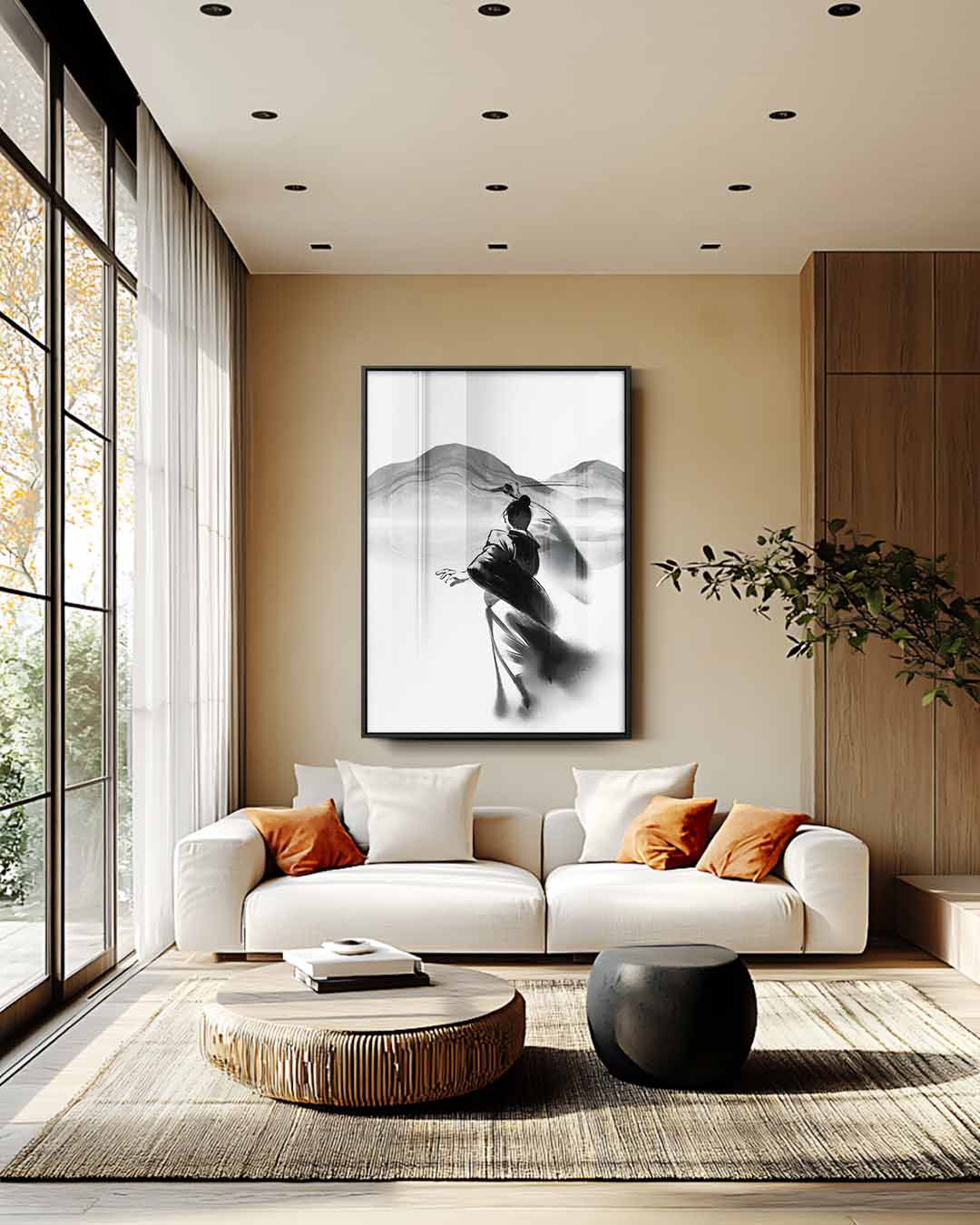 Krachtige Strijd in Stilte Kunstwerk-canvas-dibond-plexiglas-wanddecoratie-WallArtistic