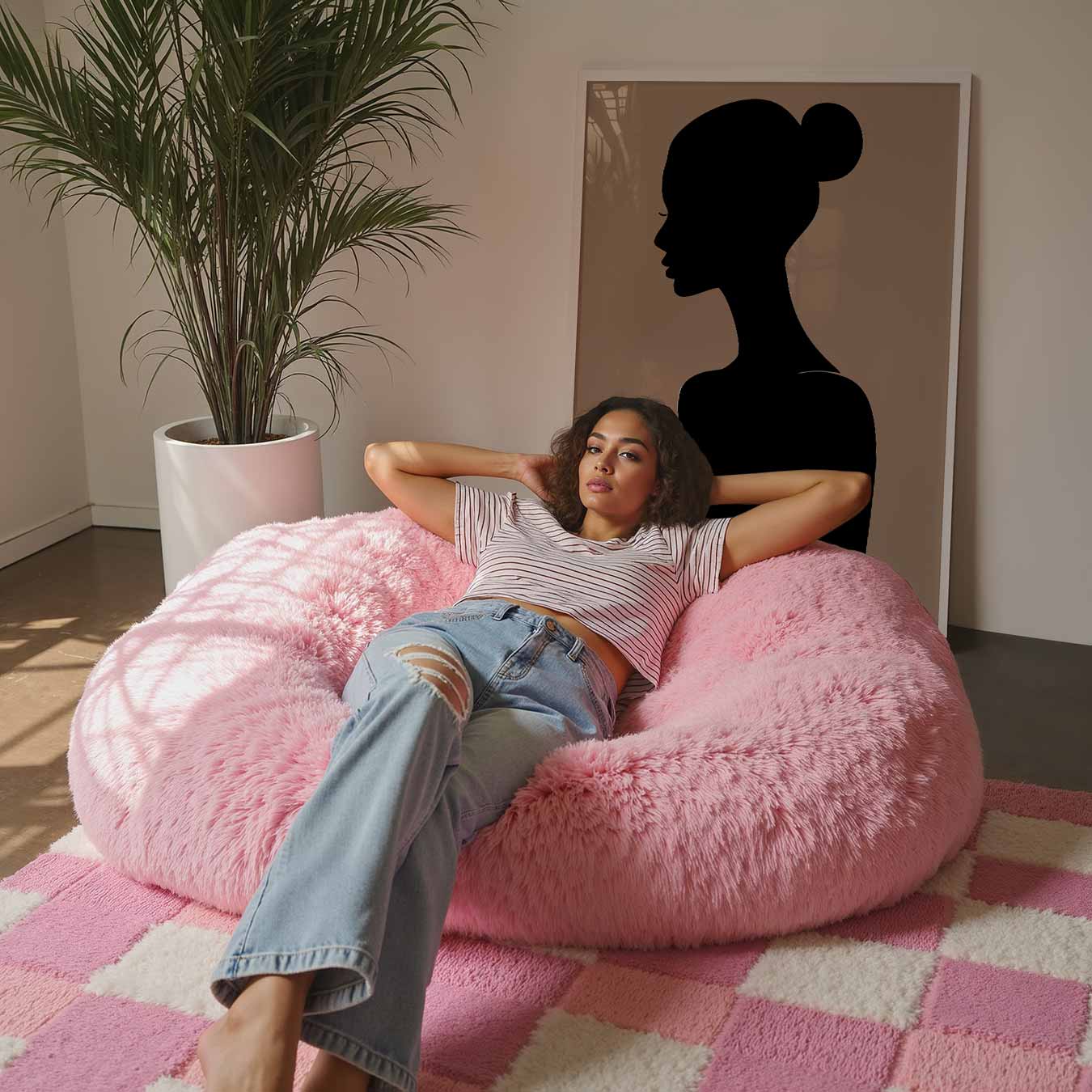 Elegante Vrouwelijke Silhouet Poster