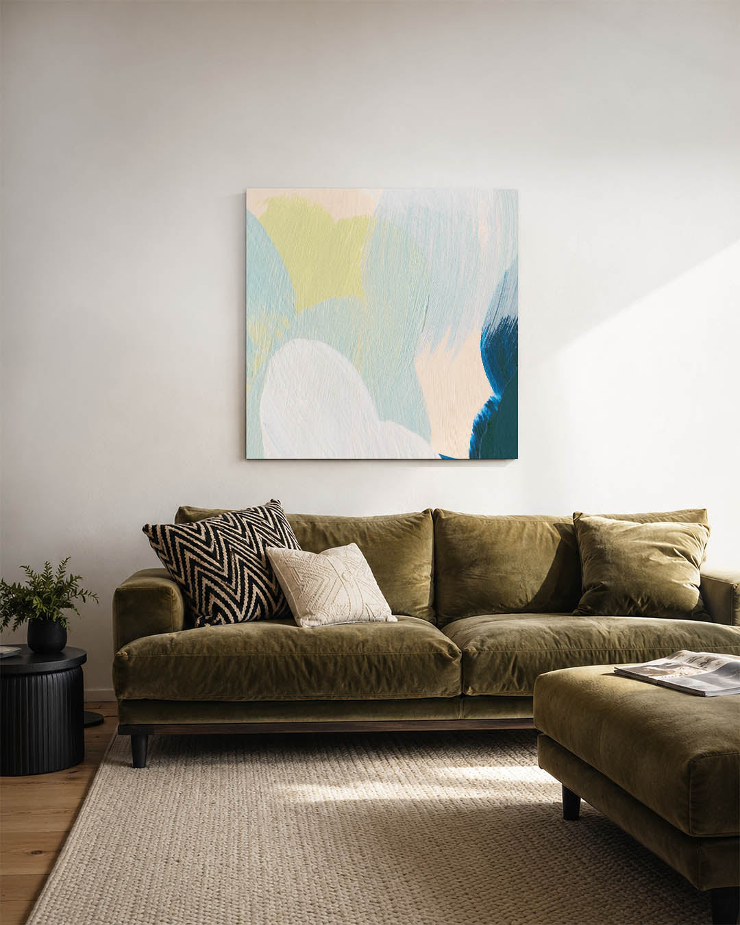 Kleurrijke vegen Kunstwerk