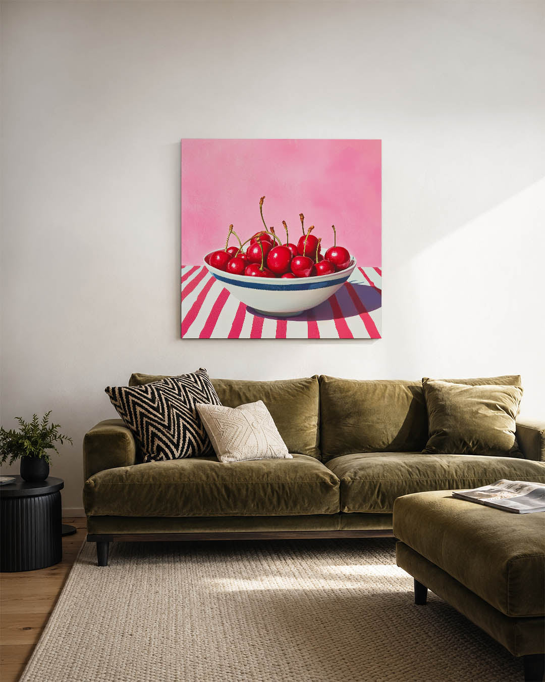 Kersen in kom Kunstwerk
