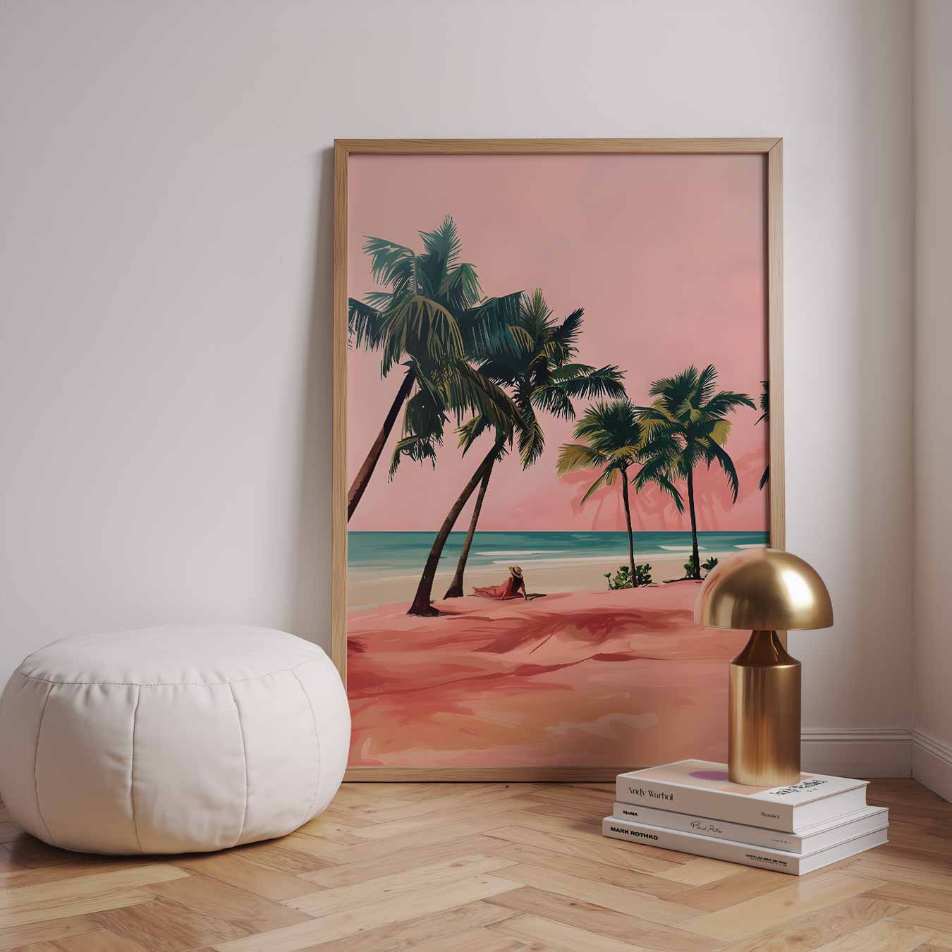 Dromerige Roze Strandposter