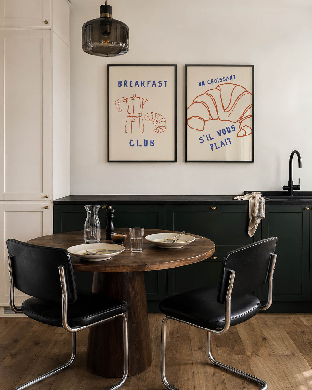 Ontbijt illustratie Posterset