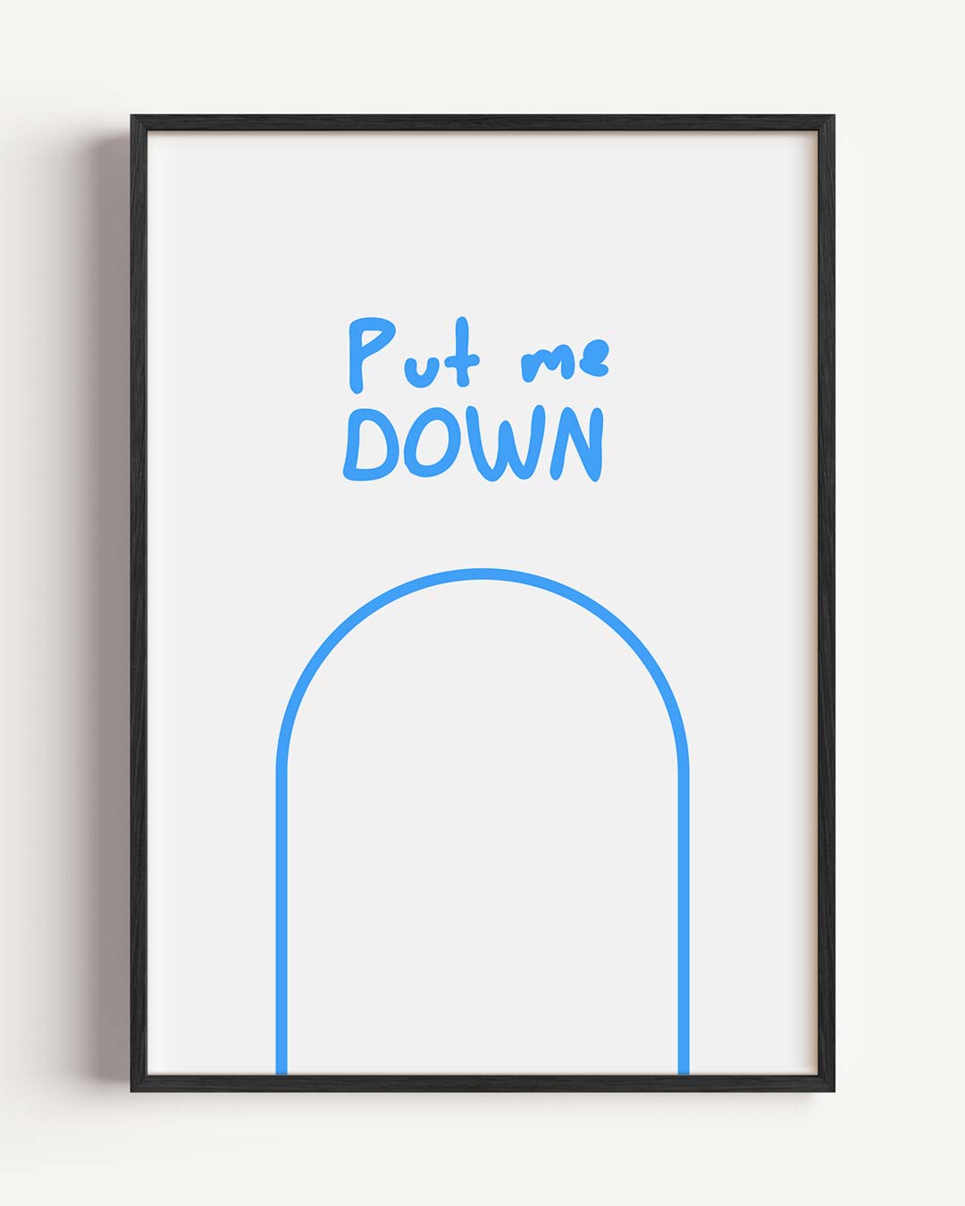Motiverende Blauwe Poster