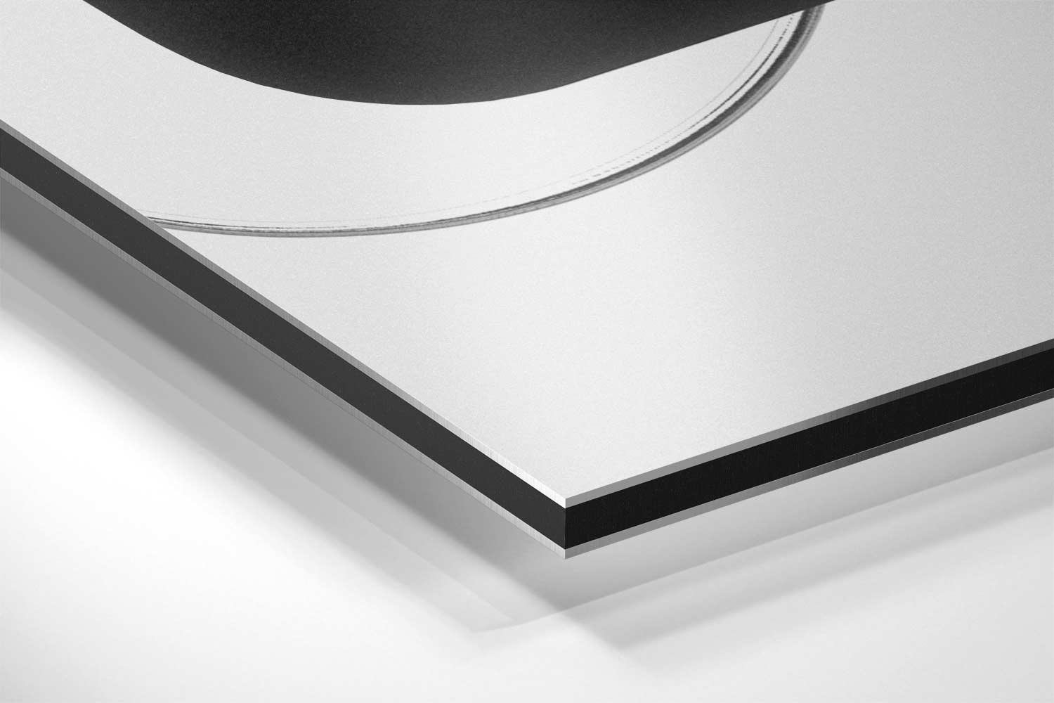 Abstracte Zwarte Sculptuur Kunstwerk-canvas-dibond-plexiglas-wanddecoratie-WallArtistic