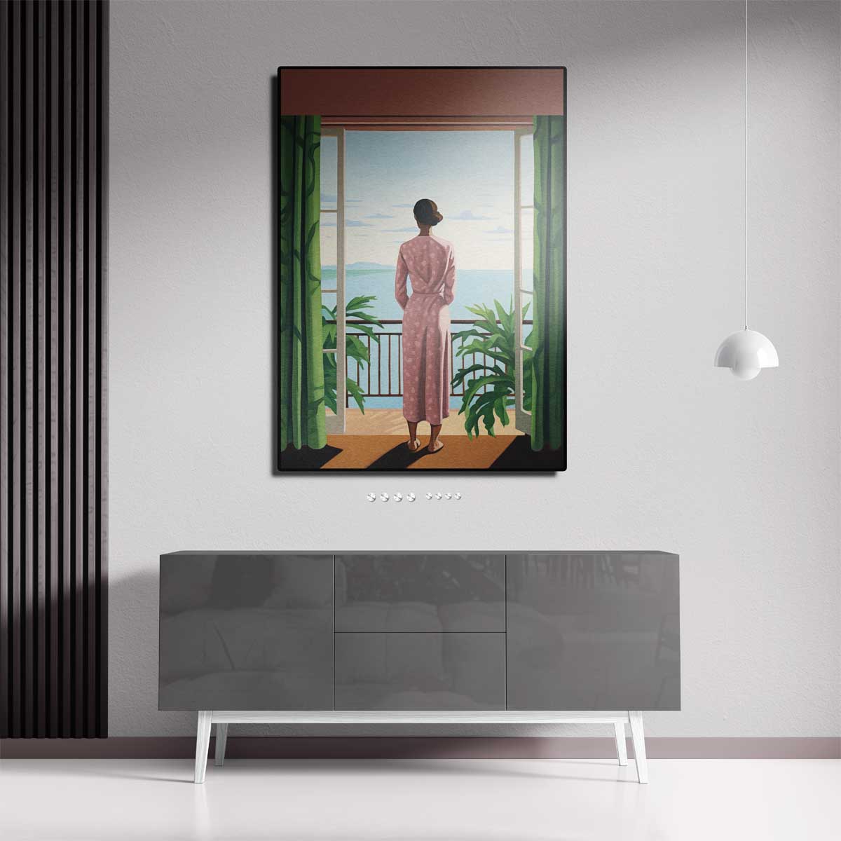 Uitzicht over de Oceaan Kunstwerk-canvas-dibond-plexiglas-wanddecoratie-WallArtistic