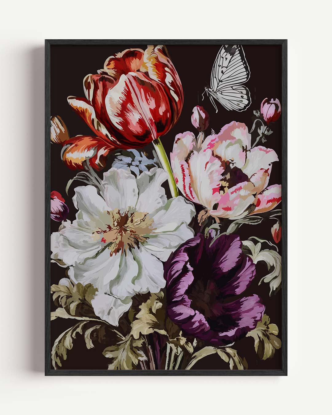 Bloemenpracht in Retro Stijl Poster
