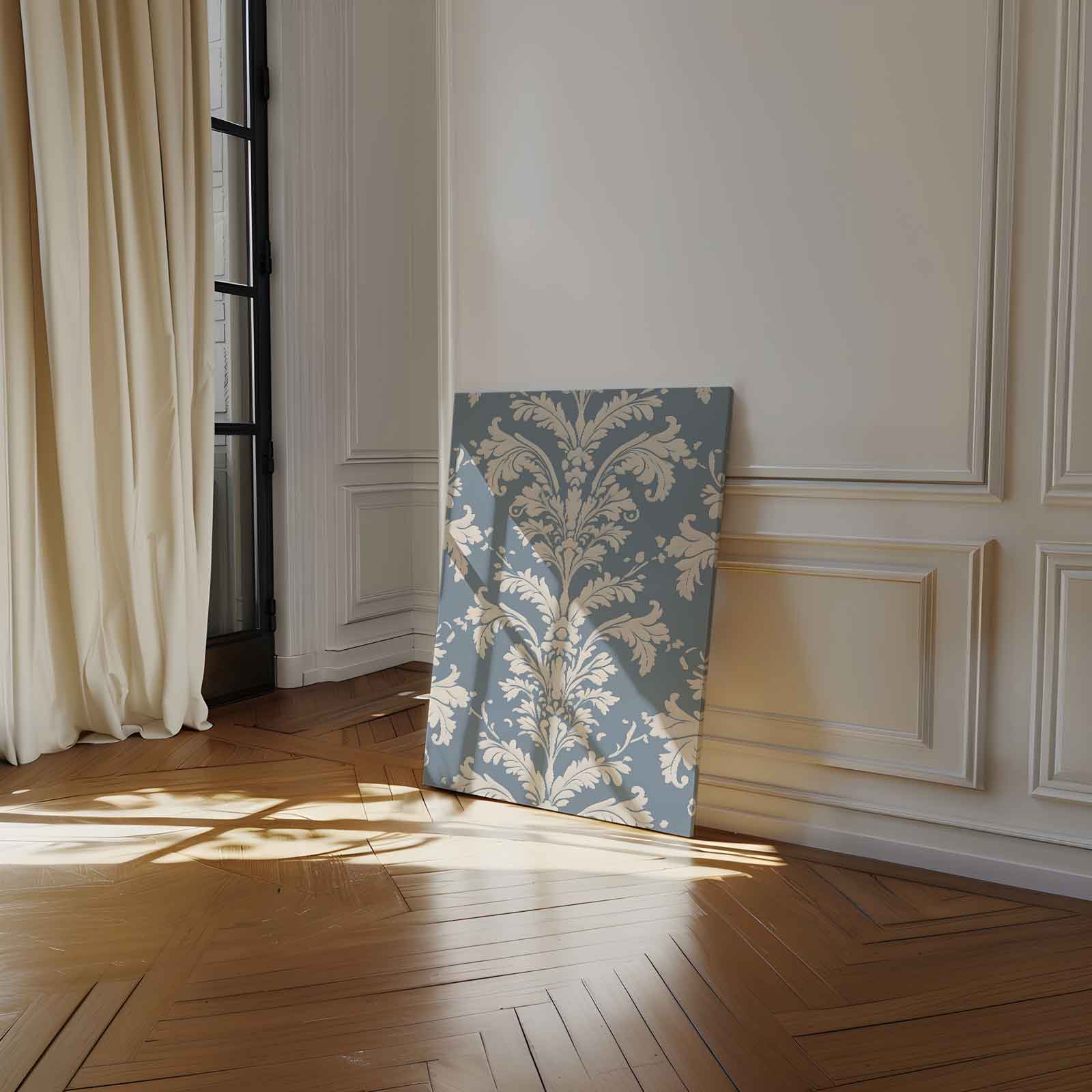 Klassiek Barok Behangpatroon Kunstwerk-canvas-dibond-plexiglas-wanddecoratie-WallArtistic