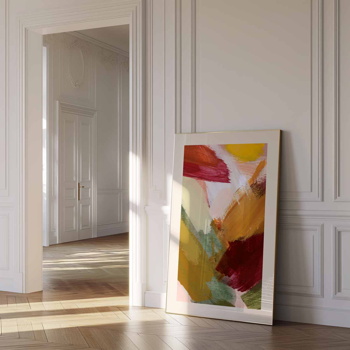 Kleurrijke Abstracte Expressie Poster