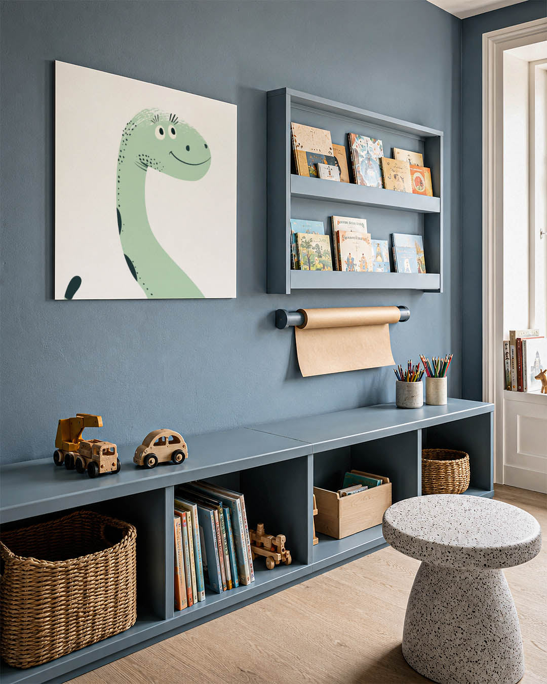 Vrolijke dinosaurus illustratie Kunstwerk
