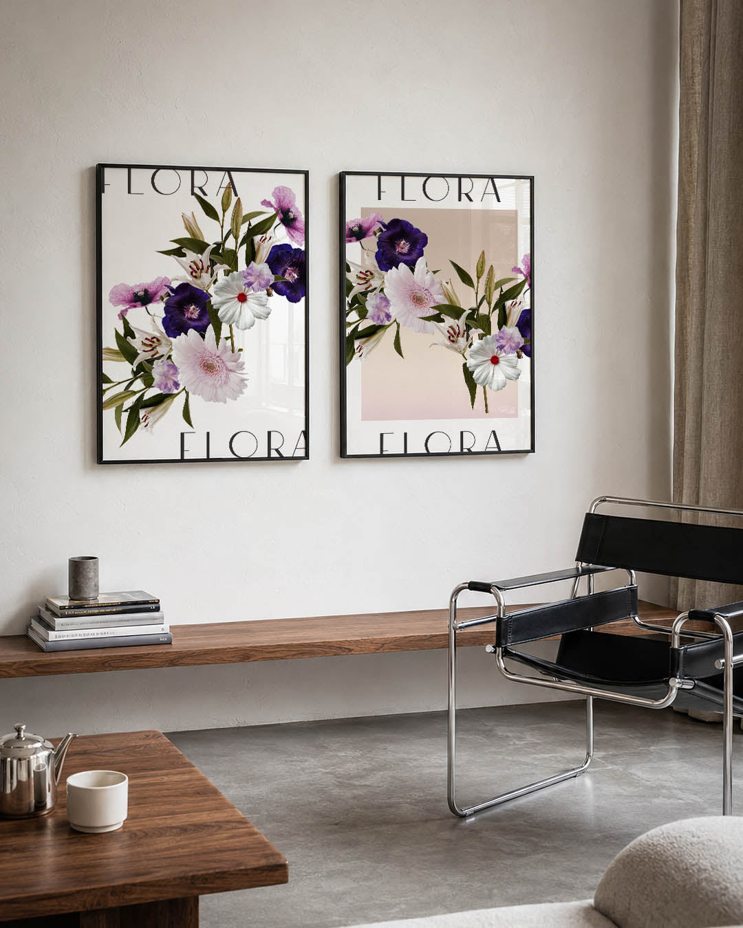 Bloemenpracht en tekst Posterset