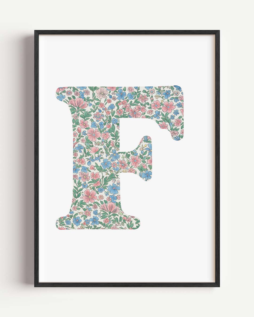 Vrolijke Bloemen Alfabet Poster F Poster