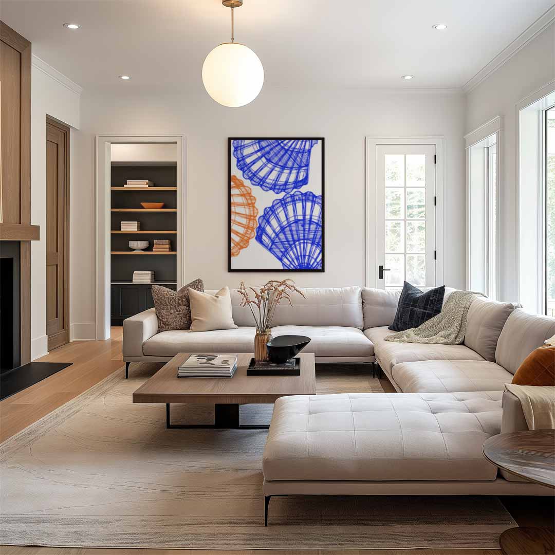 Zomerse Schelppatronen Kunstwerk-canvas-dibond-plexiglas-wanddecoratie-WallArtistic